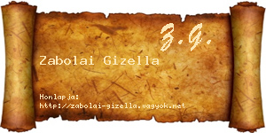 Zabolai Gizella névjegykártya