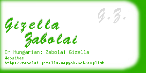 gizella zabolai business card